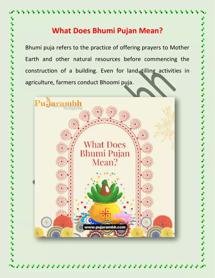 what does bhumi pujan mean