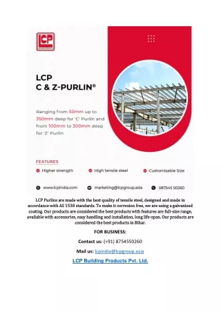 lcp purlins are made with the best quality