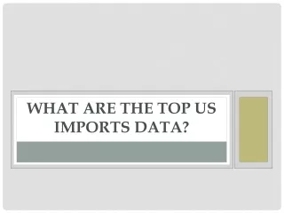 What are the top US Imports Data?