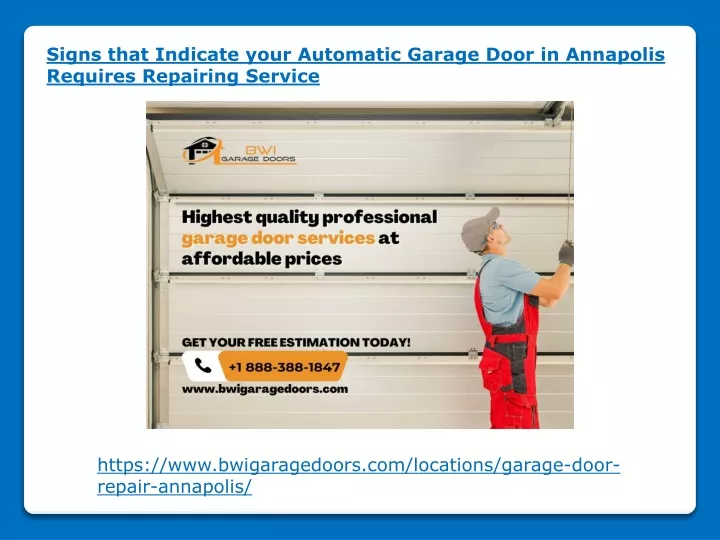 signs that indicate your automatic garage door