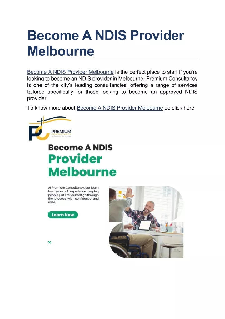 become a ndis provider melbourne