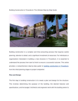 building construction in trivandrum the ultimate