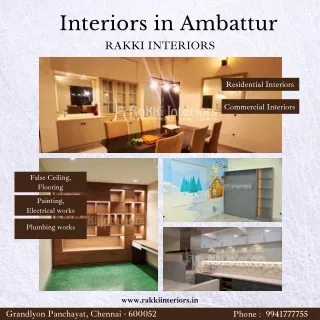 Interiors in Ambattur, Chennai