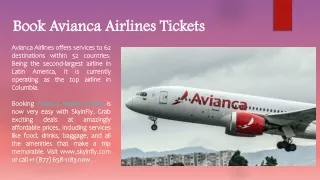 Avianca Airlines Tickets