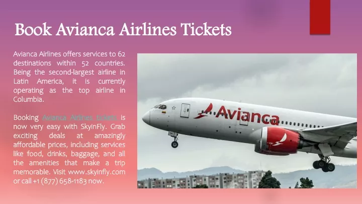 book avianca airlines tickets
