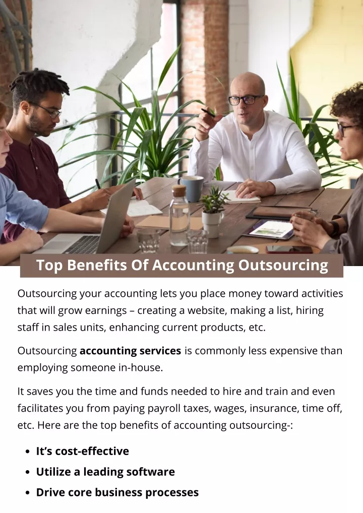 top benefits of accounting outsourcing