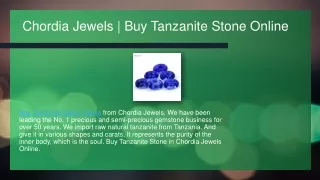 Buy Tanzanite Stone Online