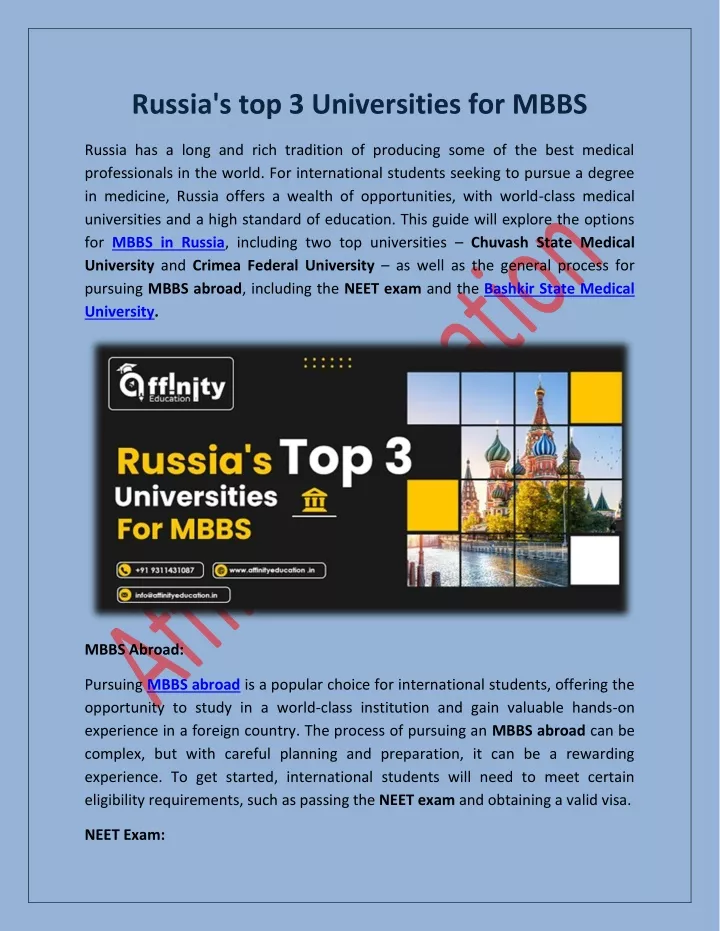 russia s top 3 universities for mbbs