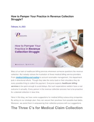 How to Pamper Your Practice in Revenue Collection Struggle