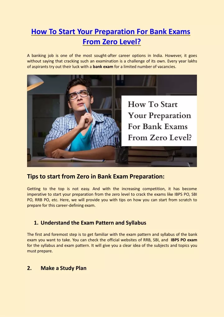 how to start your preparation for bank exams from