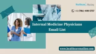 Internal Medicine Physicians Email List