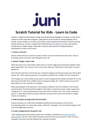 scratch tutorial for kids learn to code