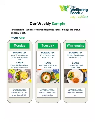 Our Weekly Sample - Wellbeingfood.com.au