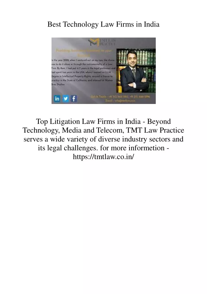 best technology law firms in india