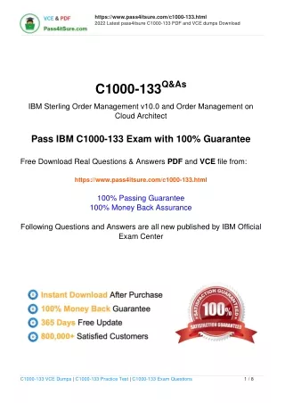 Free IBM C1000-133 exam practice questions