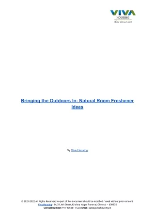 Bringing the Outdoors In Natural Room Freshener Ideas