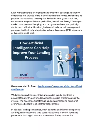 How Artificial Intelligence Can Help Improve Your Lending Process