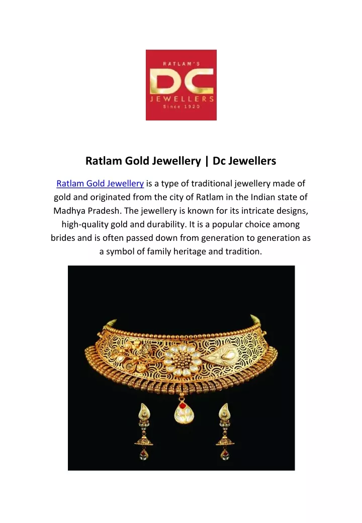 ratlam gold jewellery dc jewellers