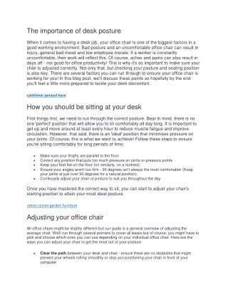 the importance of desk posture