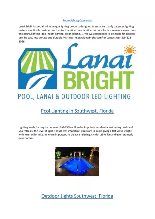 Room lighting Cape coral