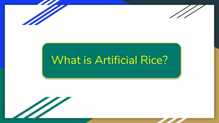 what is artificial rice