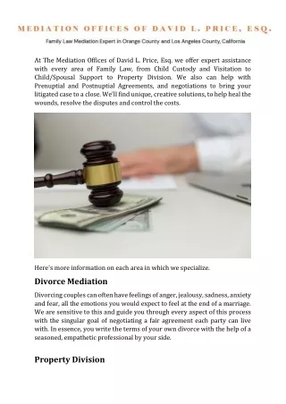 Orange County Divorce Mediation Attorney