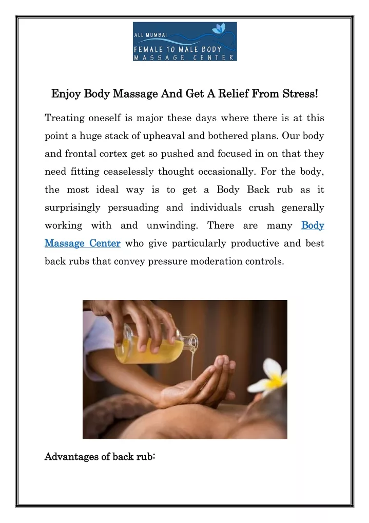 enjoy body massage enjoy body massage