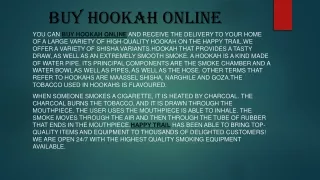 Buy Hookah Online