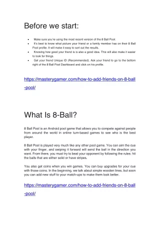 How to Add Friends on 8 Ball Pool