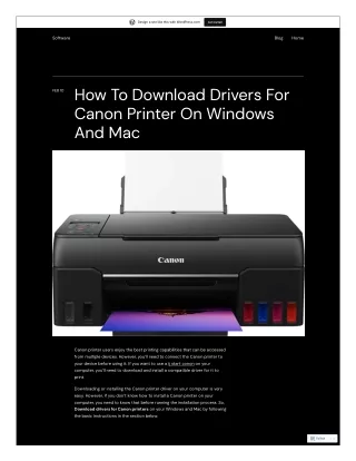 Download Drivers For Canon Printer