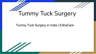 Tummy Tuck Surgery In India | EdhaCare