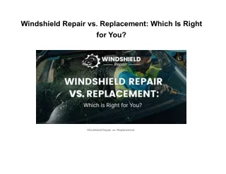 windshield repair vs replacement which is right