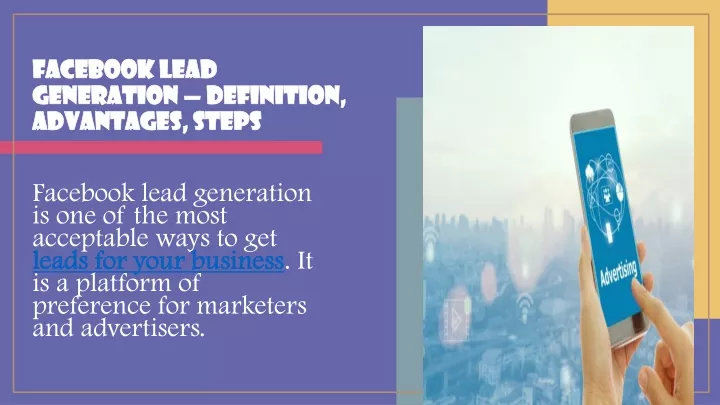 facebook lead generation definition advantages steps