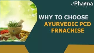 why to choose ayurvedic pcd frnachise