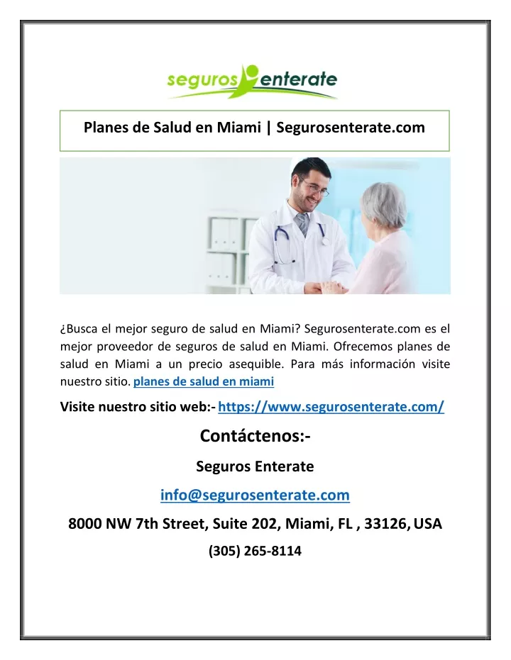 planes de salud en miami segurosenterate com