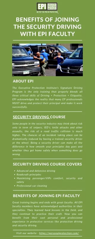 Benefits of Joining the Security Driving with EPI Faculty