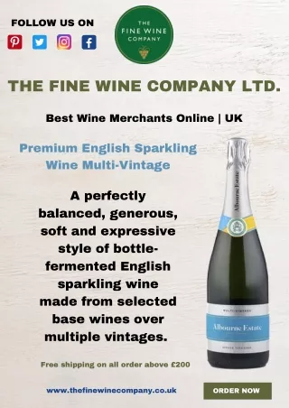 English Sparkling Wine Multi-Vintage – The Fine Wine Company Ltd