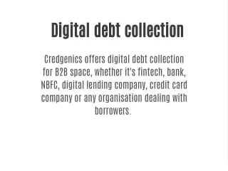 digital debt collection
