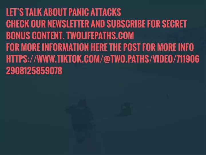 let s talk about panic attacks check