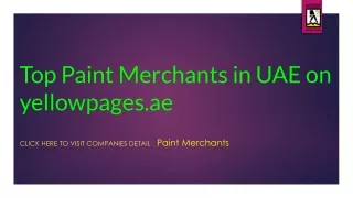 Top Paint Merchants in UAE on yellowpages.ae