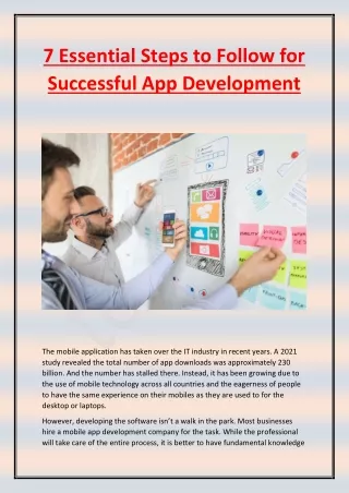 7 essential steps to follow for successful