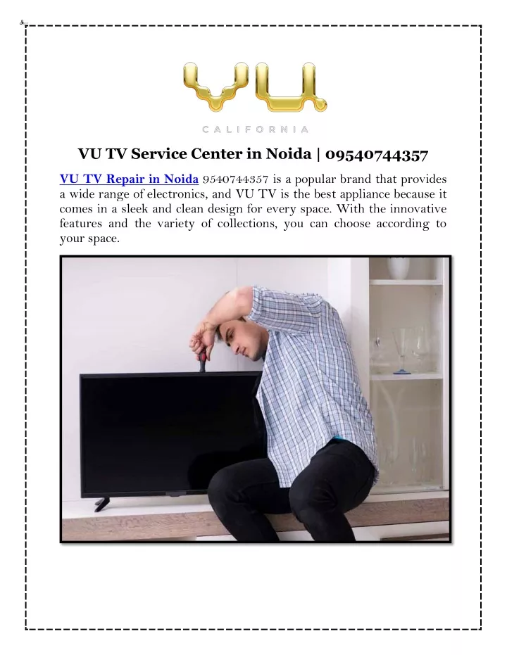 vu tv service center in noida 09540744357