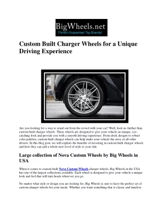 El Camino Custom Wheels - The Next Level of Luxury