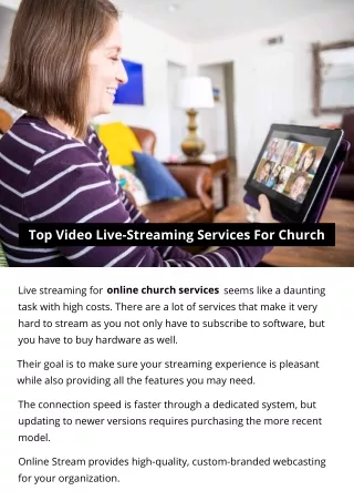 Top Video Live-Streaming Services For Church
