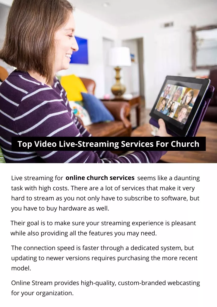 top video live streaming services for church