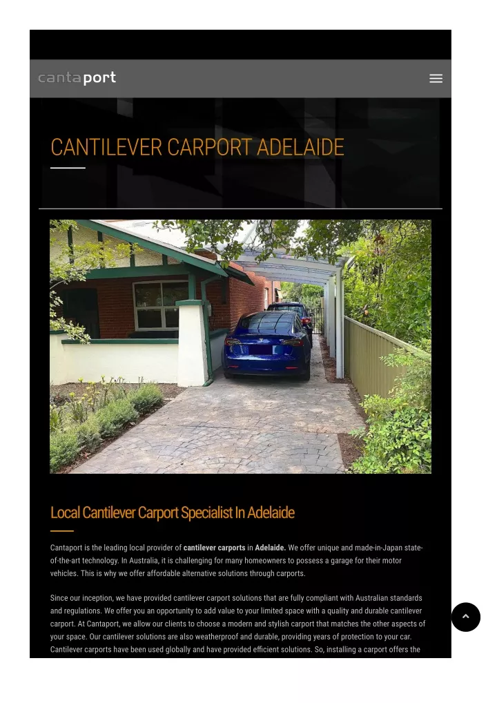 cantilever carport adelaide