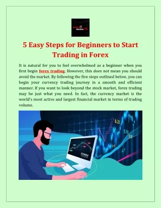 5 Easy Steps for Beginners to Start Trading in Forex