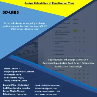 design calculation of equalization tank