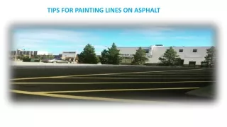 tips for painting lines on asphalt