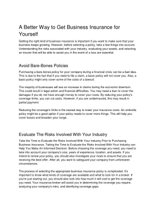 a better way to get business insurance